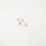 BROQUEL ADA PINK ORO 10K ZIRCONIA ROSA 3MM