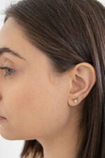 BROQUEL ALBA ORO 10K MOÃ‘O CON PERLA NATURAL - Imagen 2