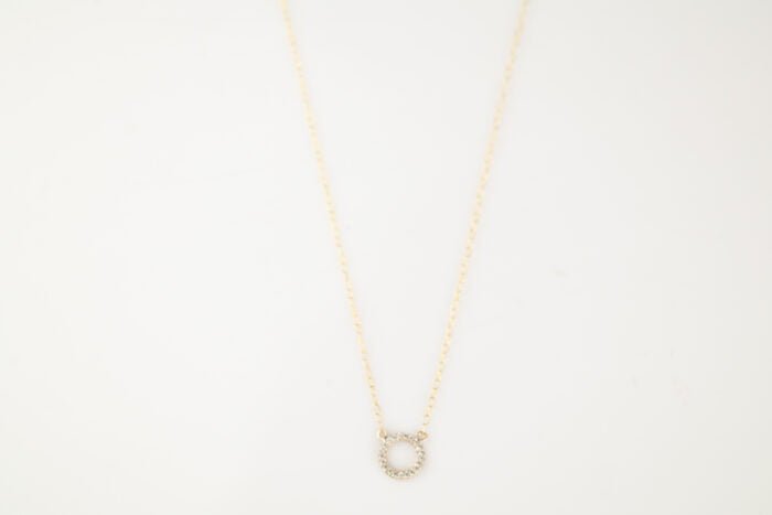 GARGANTILLA GRACE CIRCULO ZIRCONIAS ORO 10K - Imagen 3