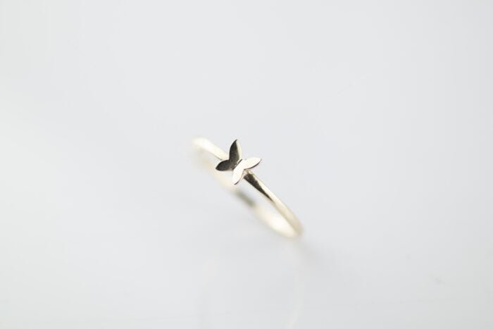 ANILLO ROSSIO ORO 10K MARIPOSA MINI LISA - Imagen 3