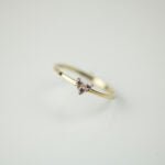 ANILLO RHONDA ORO 10K CORAZON ZIRCONIA MINI