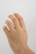 ANILLO RHONDA ORO 10K CORAZON ZIRCONIA MINI - Imagen 2