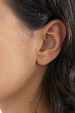 BROQUEL KEILA TRIANGULO LISO PLATA BAÑO ORO - Imagen 2