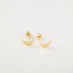 BROQUEL KUNA LUNA LISA PLATA .925 BAÑO ORO