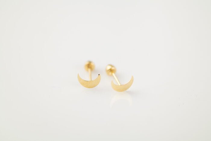 BROQUEL KUNA LUNA LISA PLATA .925 BAÑO ORO - Imagen 3