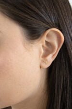 BROQUEL KUNA LUNA LISA PLATA .925 BAÑO ORO - Imagen 2