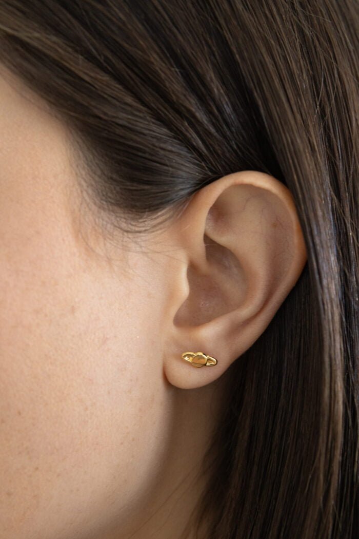 BROQUEL KOSMO PLANETA LISO PLATA BAÑO ORO - Imagen 2