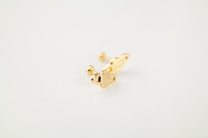 BROQUEL KOSMO PLANETA LISO PLATA BAÑO ORO - Imagen 3