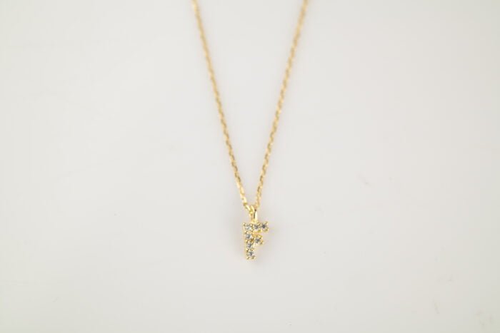 DIJE CON CADENA LETRA A-Z PLATA BAÑO ORO - Imagen 11