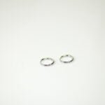 ARRACADAS 10MM TUBO LISAS PLATA BAÑO RODIO