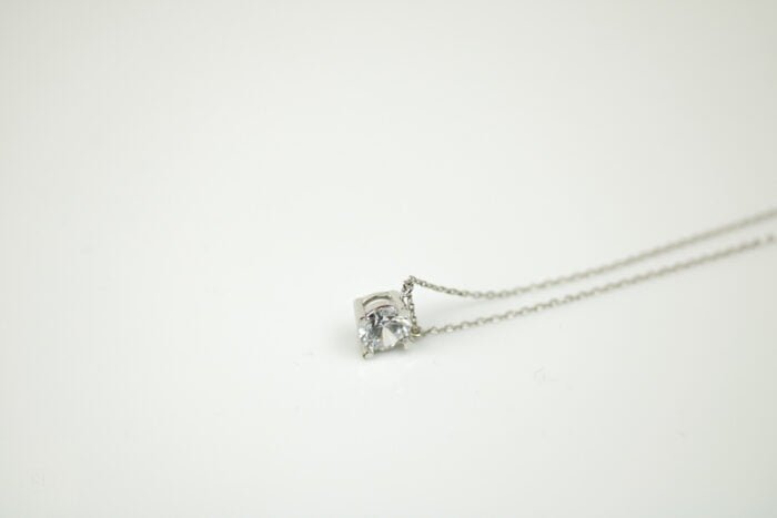 GARGANTILLA ZIRCONIA 7MM UÑAS PLATA BAÑO RODIO - Imagen 3