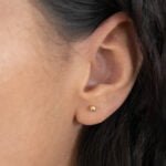 BROQUEL ANIA ORO 14K BOLA MINI 2MM