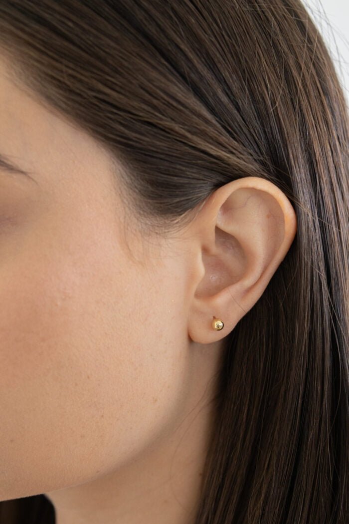 BROQUEL ARIA ORO 14K BOLA 4MM - Imagen 2