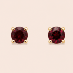 BROQUEL 1PZA ORO 14K RUBI .43CT