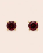 BROQUEL 1PZA ORO 14K RUBI .43CT