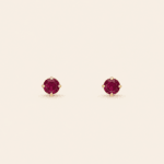 PIERCING 1 PZA ORO ROSA 14K RUBI NATURAL 25PTS