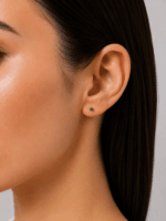 PIERCING 1 PZA ORO BLANCO 14K ESMERALDA NATURAL 28PTS - Imagen 2