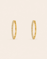 ARRACADA 1 PZA ORO 14K DIAMANTES NAT 5 PTS 1 LINEA 1CM DIAMETRO