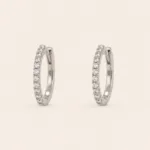 ARRACADAS 1 PZA ORO BLANCO 14K DIAMANTE NAT 3PTS 8MM DIAMETRO